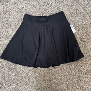 Old Navy Black Pleated Skater Mini Skirt